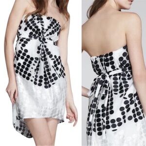 Diane Von Furstenberg Antonella Degrade Strapless Polka Dot Dress Size 8